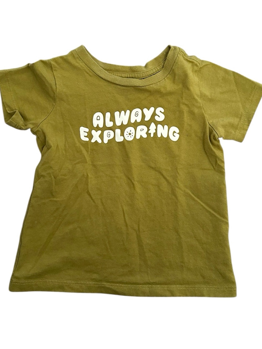 Always Exploring Olive Green Organic Cotton Graphic Tee 2T